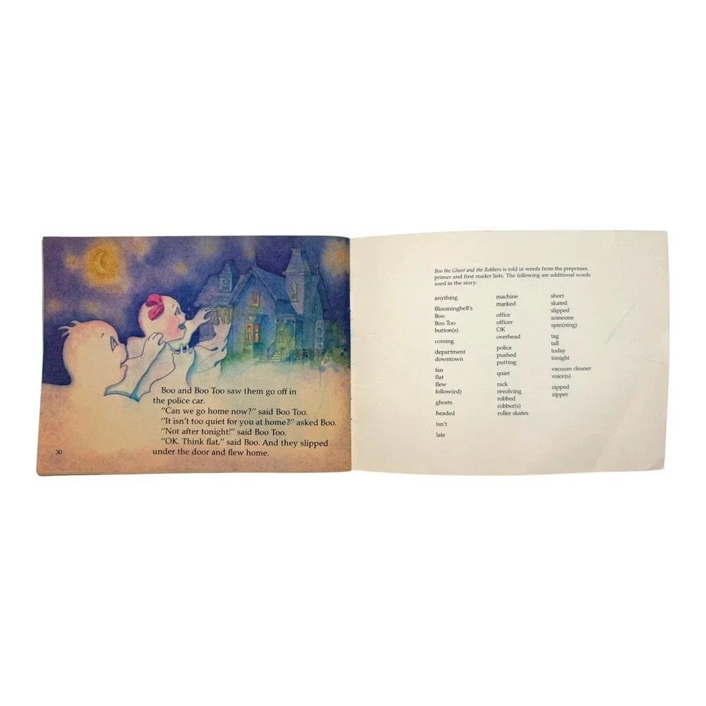 VTG 1987 Weekly Reader Picture Book Boo The Ghost & Robbers HALLOWEEN Seuling